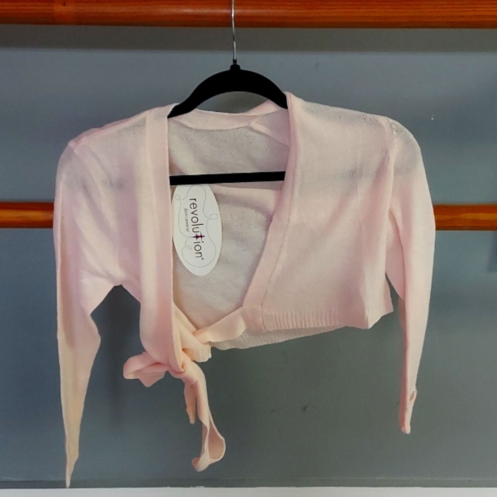 COPY - Dance pink wrap sweater made by Revolution Child size sm/med